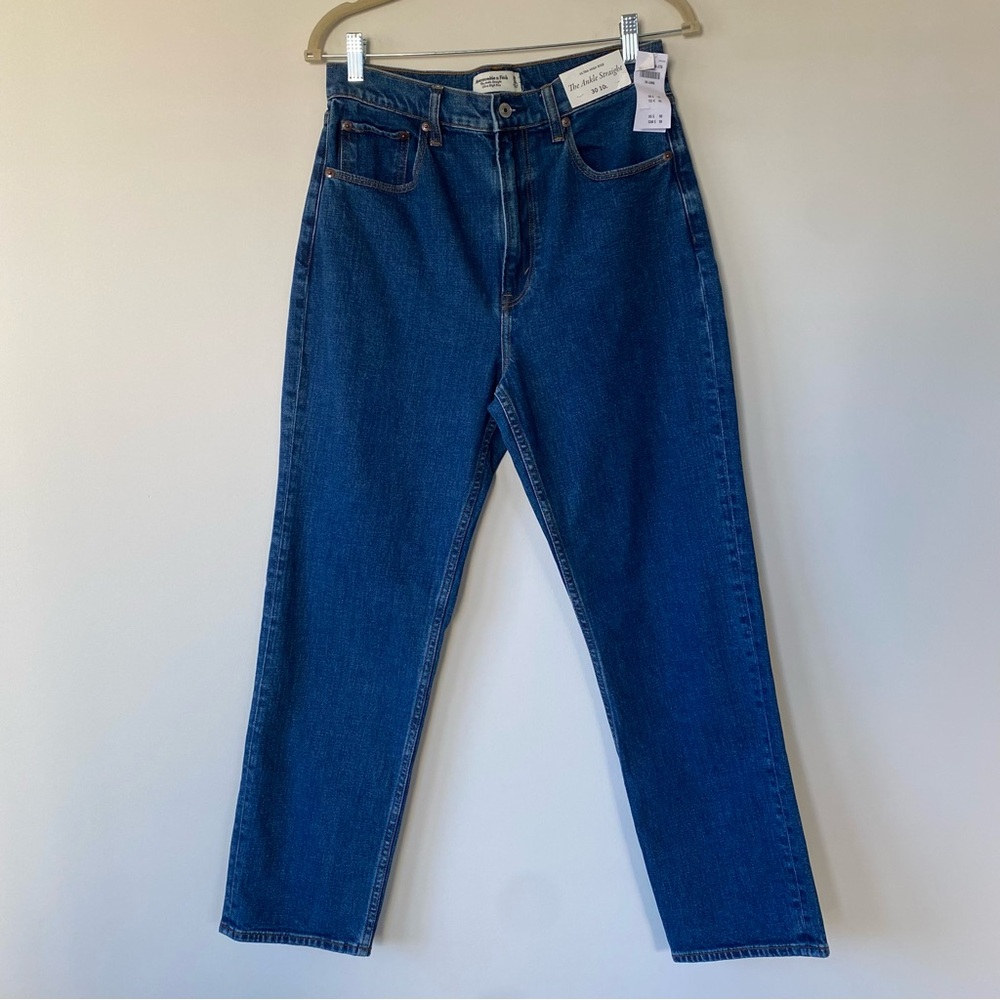 Abercrombie & Fitch Ankle Straight Ultra High Rise Jeans SZ 30/10 Long